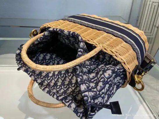 Tony Luxuries WICKER diro BASKET BAG 0517